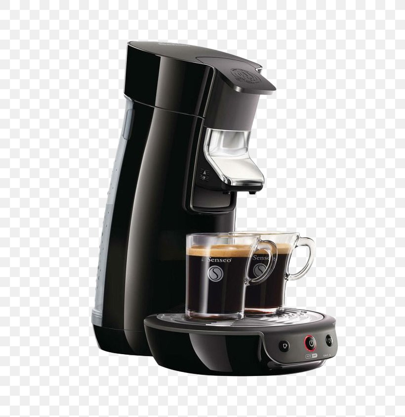 Coffeemaker Senseo Single-serve Coffee Container Philips, PNG, 595x843px, Coffee, Bar, Coffeemaker, Cup, Drip Coffee Maker Download Free