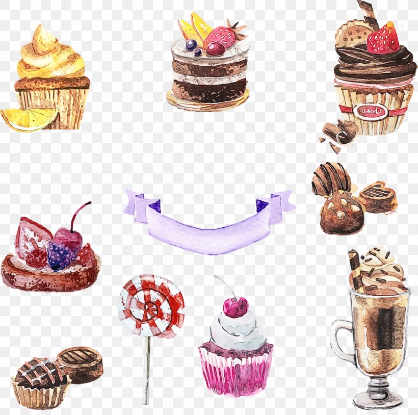 Frozen Food Cartoon, PNG, 3000x2980px, Watercolor, Baked Goods, Baking Cup, Buttercream, Cake Download Free