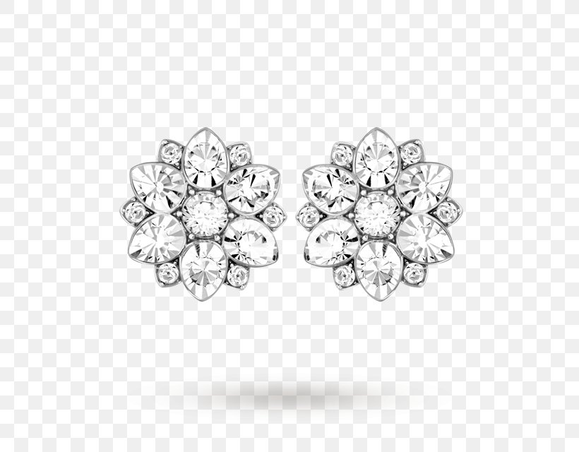 Swarovski Celestial Pierced Earrings, PNG, 640x640px, Earring, Black And White, Body Jewelry, Crystal, Cubic Zirconia Download Free