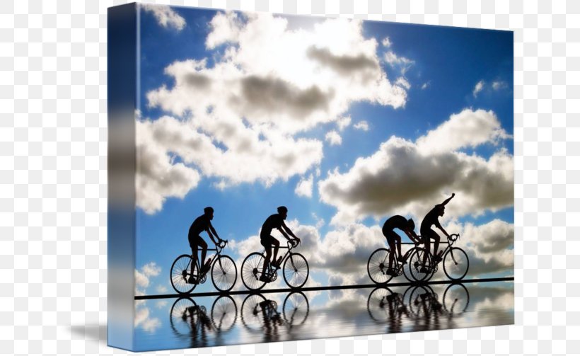 Cycling Bicycle Gallery Wrap Canvas Desktop Wallpaper, PNG, 650x503px, Cycling, Art, Bicycle, Canvas, Cloud Download Free
