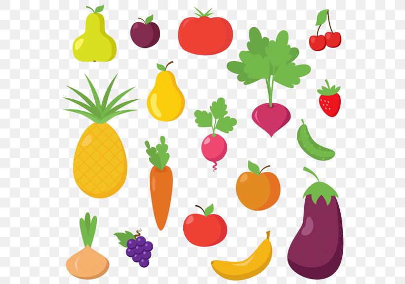 Fruit Vegetable Fruit Vegetable Food Clip Art, PNG, 600x575px, Fruit, Artwork, Banana, Diet Food, Food Download Free
