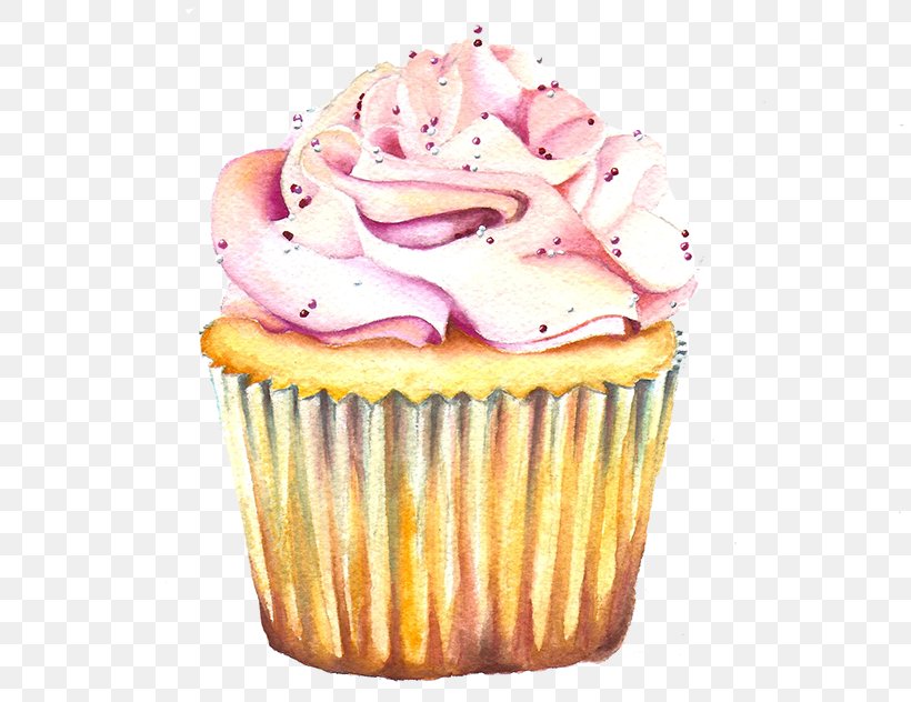 Watercolor Drawing, PNG, 808x632px, Cupcake, Bake Sale, Baked Goods, Bakery, Baking Download Free