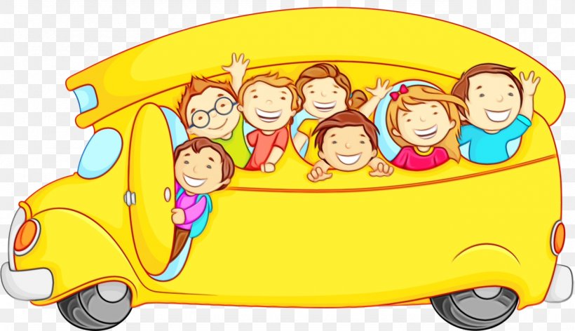 Cartoon School Bus, PNG, 1280x737px, Watercolor, Bus, Cartoon, Child, Fun Download Free