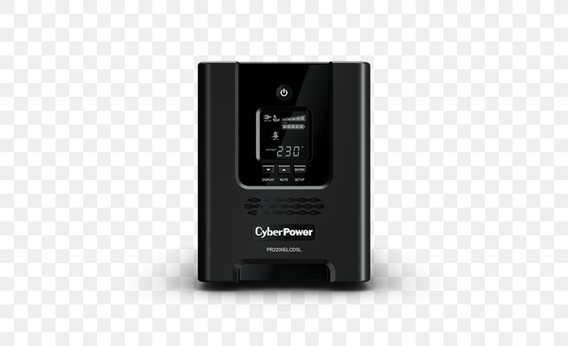 CyberPower Professional Tower PR3000ELCDSL Line-Interactive UPS Lead–acid Battery Subwoofer Volt-ampere, PNG, 500x500px, Ups, Alternating Current, Ampere Hour, Audio, Audio Equipment Download Free