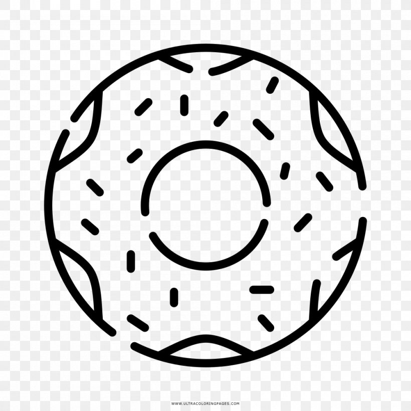 Donuts Drawing Black And White Royalty-free, PNG, 1000x1000px, Donuts, Black And White, Cake, Coloring Book, Drawing Download Free