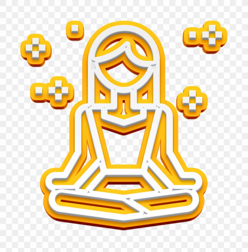 Meditation Icon Yoga Icon Health Icon, PNG, 1294x1316px, Meditation Icon, Health Icon, Sticker, Symbol, Yellow Download Free