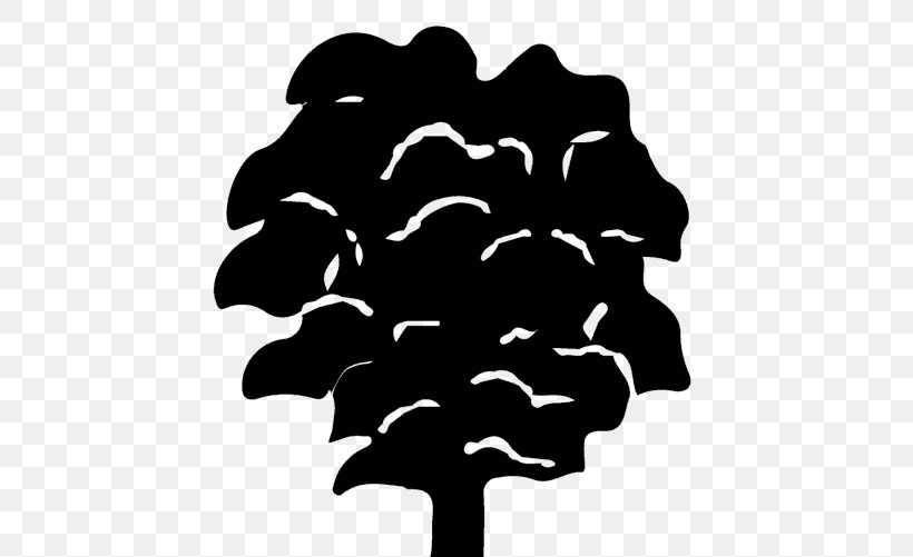 Tree Silhouette White Leaf Font, PNG, 678x501px, Tree, Black, Black And White, Black M, Leaf Download Free