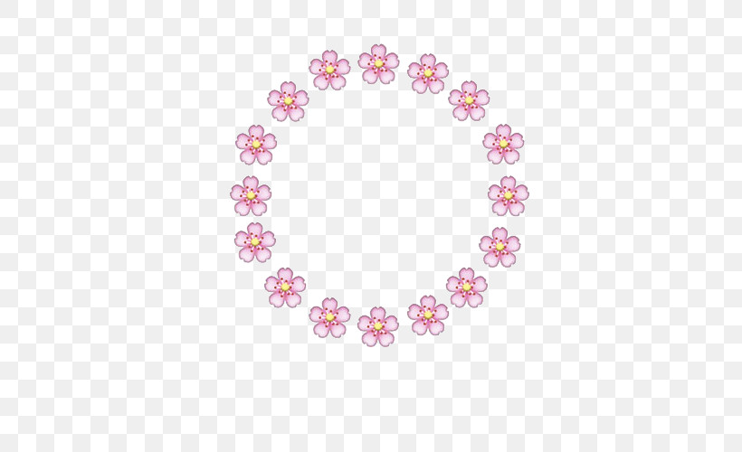 Pink Pattern Circle Plant Body Jewelry, PNG, 500x500px, Pink, Body Jewelry, Circle, Flower, Jewellery Download Free