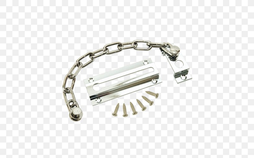 Lock-Tech Door Chain Metal Household Hardware, PNG, 510x510px, Door Chain, Auto Part, Body Jewellery, Body Jewelry, Chain Download Free