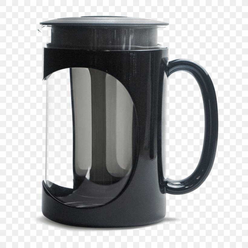 Mug Brewed Coffee Cold Brew Kettle, PNG, 1000x1000px, Mug, Beer Brewing Grains Malts, Brewed Coffee, Carafe, Coffee Download Free