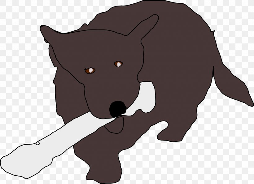 Dog Puppy Bone Clip Art, PNG, 1280x926px, Dog, Animal, Bear, Biting, Black Download Free