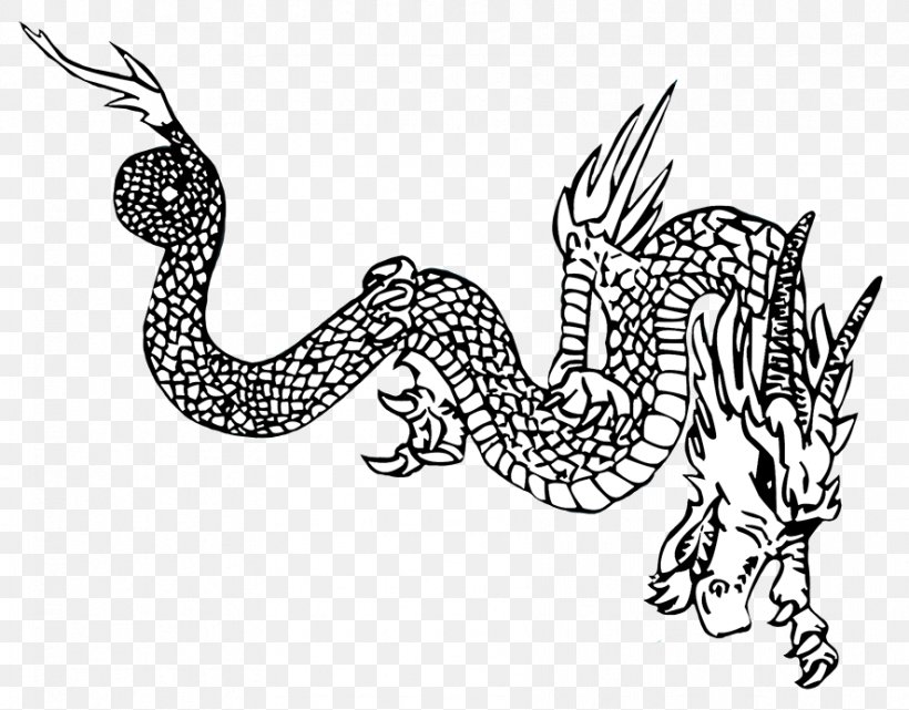 Fire Breathing Drawing Chinese Dragon, PNG, 886x693px, Fire Breathing, Art, Artwork, Black, Black And White Download Free