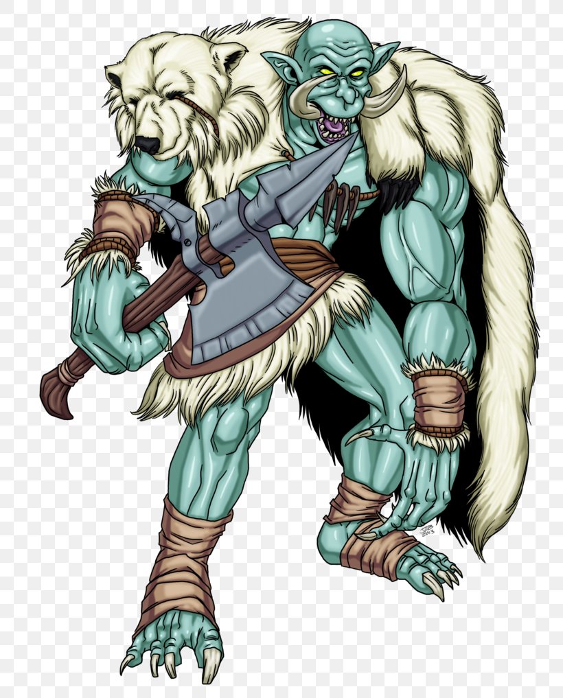 Ice Troll Dungeons & Dragons Pathfinder Roleplaying Game, PNG, 786x1017px, Ice Troll, Art, Costume Design, D20 System, Dungeons Dragons Download Free