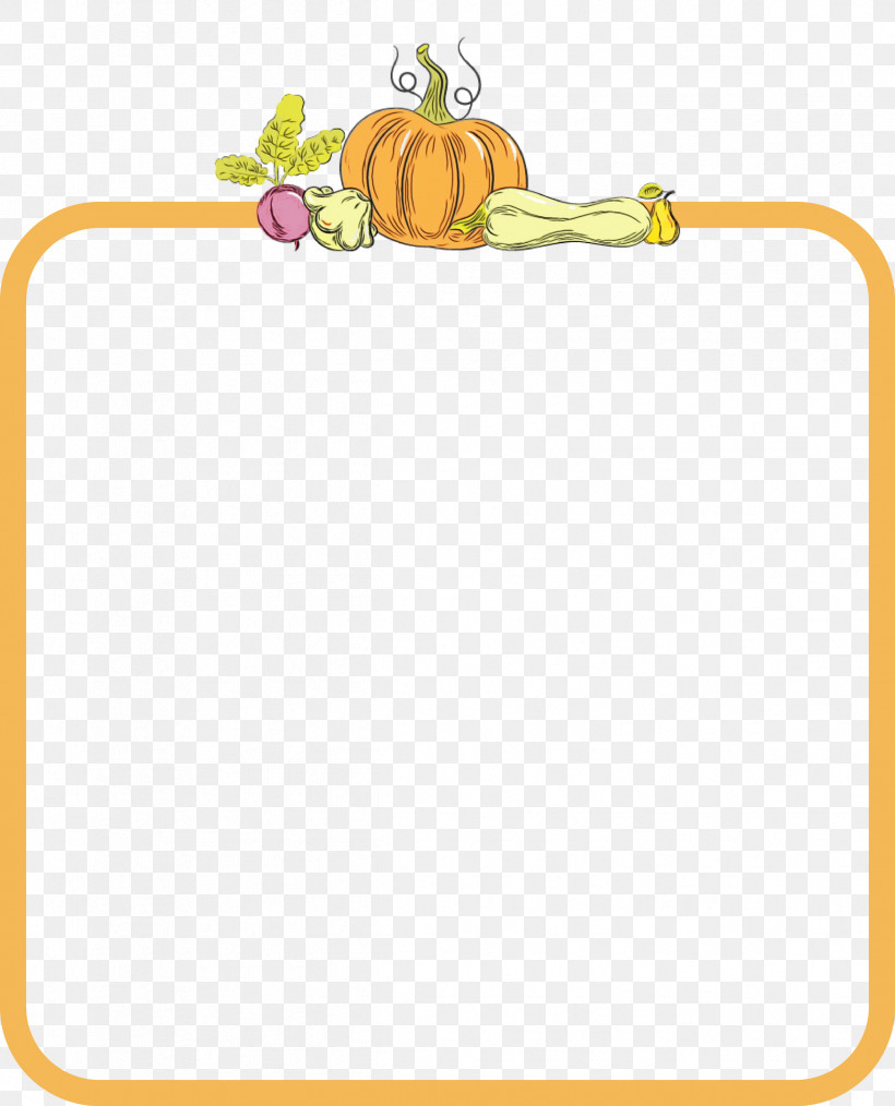 Line Flower Yellow Fruit Meter, PNG, 2424x3000px, Thanksgiving Frame, Autumn Frame, Biology, Flower, Fruit Download Free