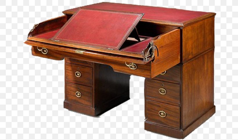 Desk Table Drawer Gillows Of Lancaster And London Furniture, PNG, 670x482px, Watercolor, Cartoon, Flower, Frame, Heart Download Free