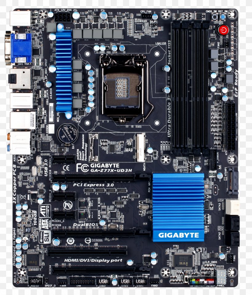 Intel Motherboard LGA 1155 Gigabyte Technology ATX, PNG, 1710x2000px, Intel, Atx, Central Processing Unit, Chipset, Computer Case Download Free