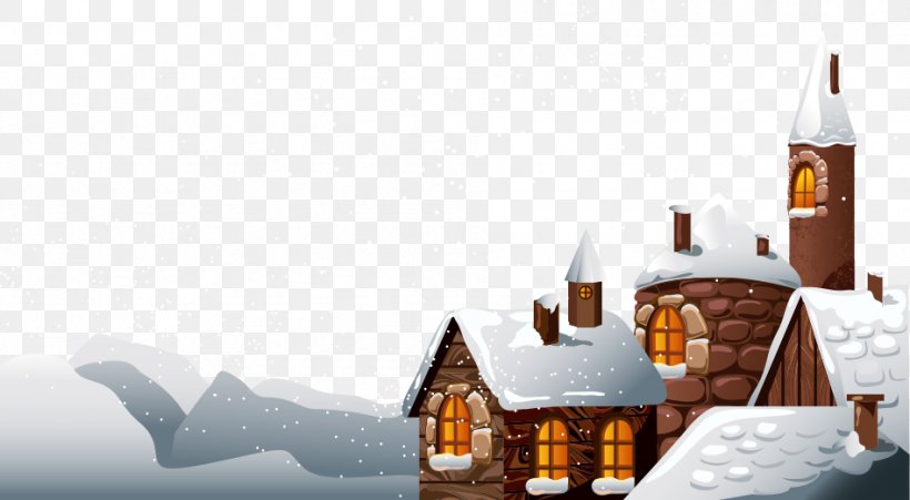 Santa Claus Christmas Snow Clip Art, PNG, 948x522px, Santa Claus, Christmas, Gift, Home, House Download Free