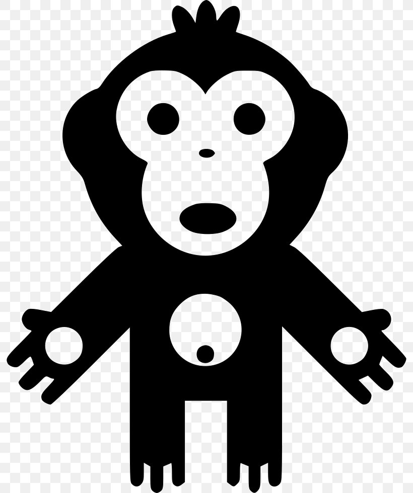 Clip Art Ape Orangutan Common Chimpanzee, PNG, 794x980px, Ape, Artwork, Black, Black And White, Chimpanzee Download Free