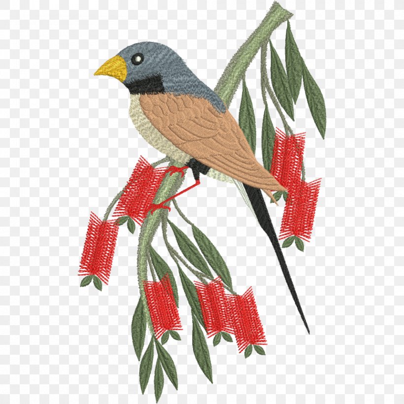 Bird Machine Embroidery Sewing Pattern, PNG, 1000x1000px, Bird, Art, Beak, Branch, Cardinal Download Free