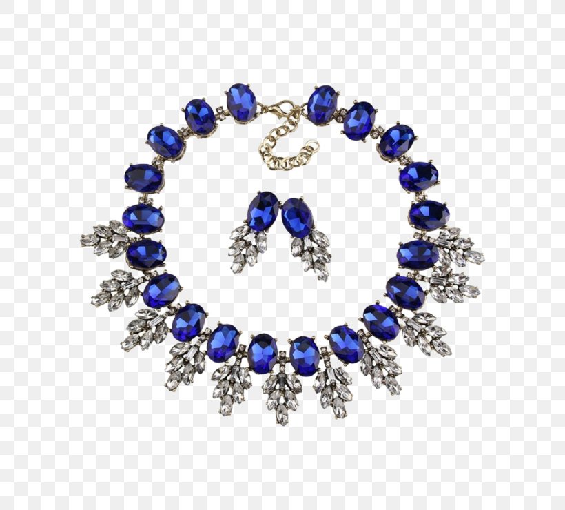 Earring Choker Necklace Imitation Gemstones & Rhinestones Jewellery, PNG, 740x740px, Earring, Bead, Blue, Body Jewelry, Bracelet Download Free
