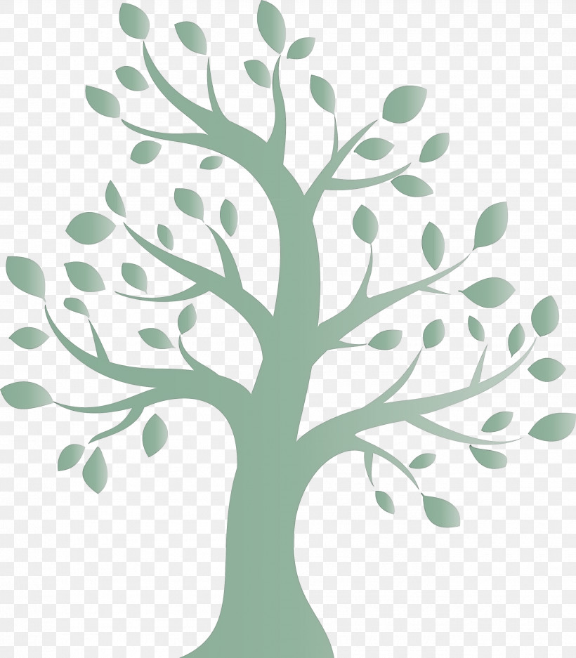 Green Tree Leaf Branch Plant, PNG, 2625x3000px, Cartoon Tree, Abstract Tree, Branch, Flower, Green Download Free