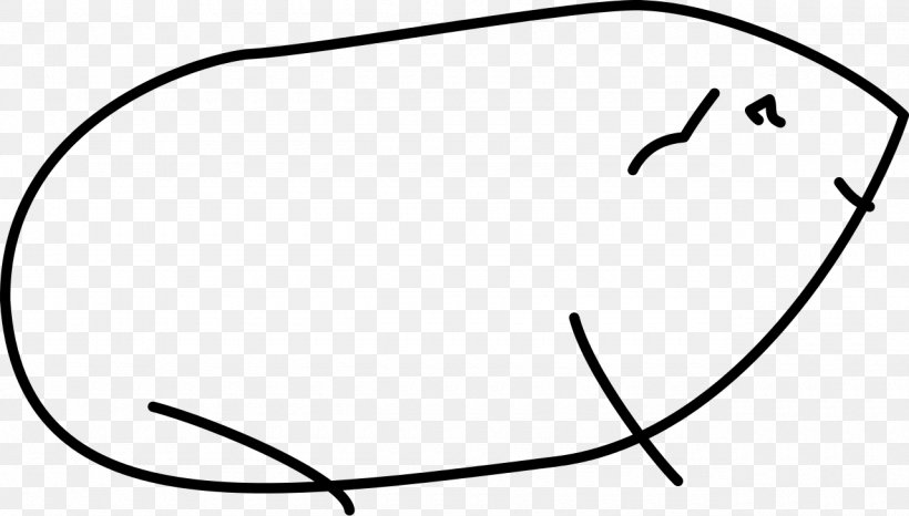 Line Art Guinea Pig Drawing Clip Art, PNG, 1280x728px, Line Art, Area, Art, Black, Black And White Download Free