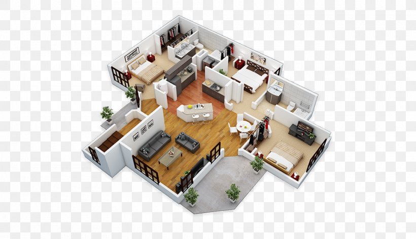3D Floor Plan House Plan, PNG, 960x554px, 3d Computer Graphics, 3d Floor Plan, Apartment, Architecture, Bedroom Download Free