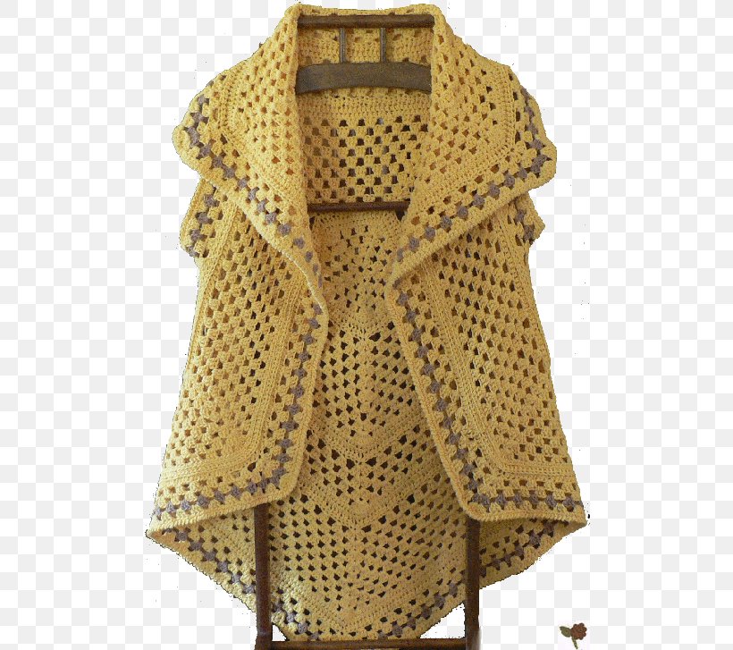 Crochet Waistcoat Jacket Knitting Gilets, PNG, 500x727px, Crochet, Cardigan, Coat, Gilets, Granny Square Download Free