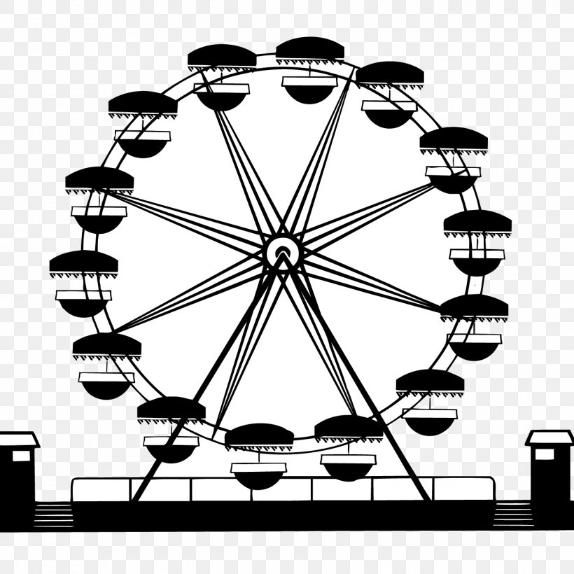 Car Ferris Wheel Wagon Clip Art, PNG, 1500x1500px, Car, Black And White, Cart, Cartwheel, Decorative Arts Download Free