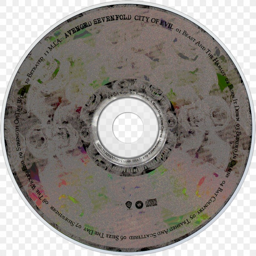 Compact Disc Avenged Sevenfold City Of Evil The Stage Album Cover, PNG, 1000x1000px, Watercolor, Cartoon, Flower, Frame, Heart Download Free
