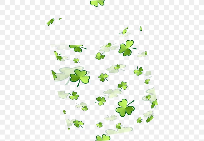 Four-leaf Clover Green, PNG, 450x566px, Fourleaf Clover, Border, Branch, Clover, Flora Download Free