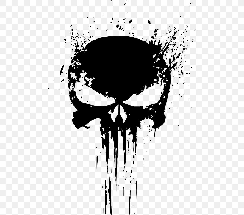 Punisher Car Decal Bumper Sticker, PNG, 500x723px, Punisher, Art, Black And White, Blood, Bone Download Free