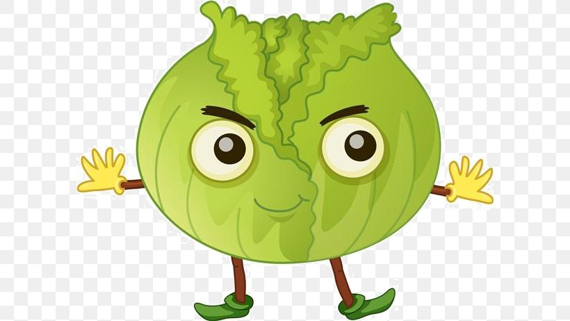 Cabbage Broccoli Royalty-free Cartoon, PNG, 600x462px, Cabbage, Amphibian, Brassica Oleracea, Broccoli, Cartoon Download Free