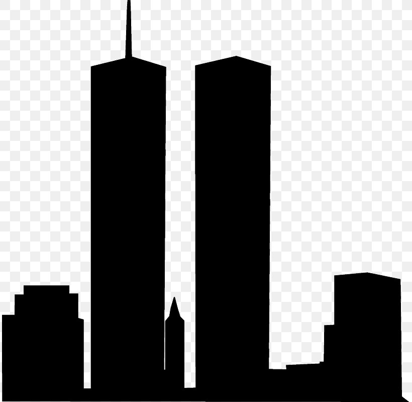 Silhouette Architecture World Trade Center Skyline Drawing, PNG, 811x799px, Silhouette, Architecture, Black And White, Building, City Download Free