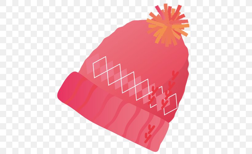 Winter Pink Hat Illustration., PNG, 500x500px, Hat, Beret, Clothing, Clothing Accessories, Color Download Free