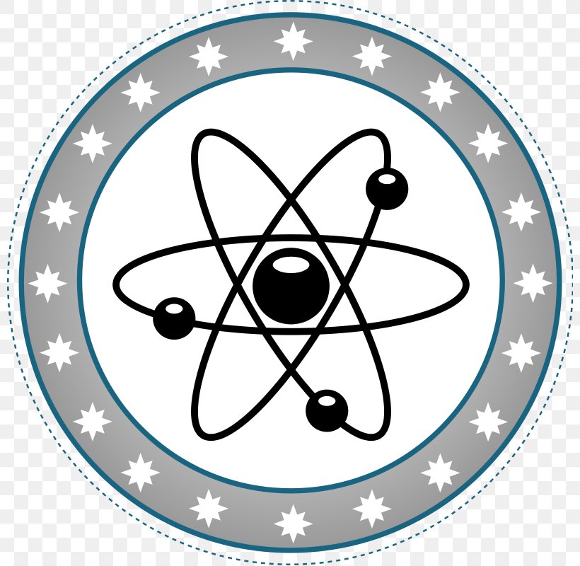 Atomic Nucleus Bohr Model Clip Art, PNG, 800x800px, Atom, Area, Atomic Nucleus, Atomic Physics, Black And White Download Free