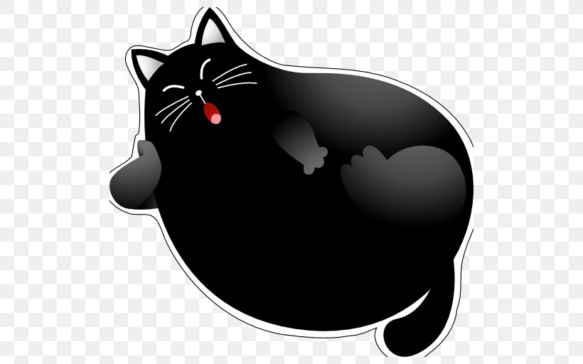 Black Cat Drawing Cartoon Illustration, PNG, 512x512px, Cat, Black, Black Cat, Blackandwhite, Carnivore Download Free