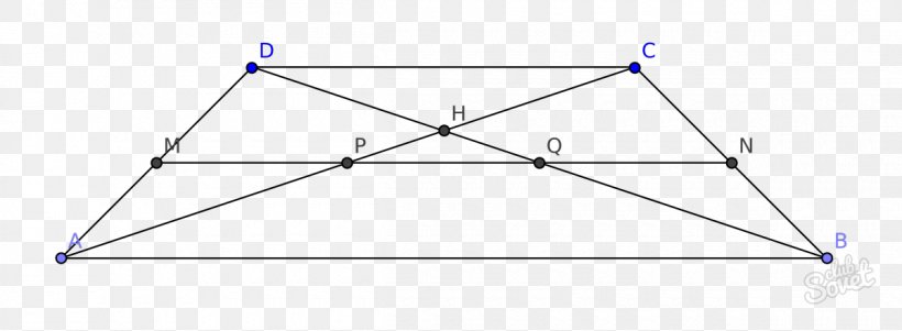 Triangle Isosceles Trapezoid Diagonal, PNG, 1200x441px, Triangle, Area, Blue, Diagonal, Formula Download Free