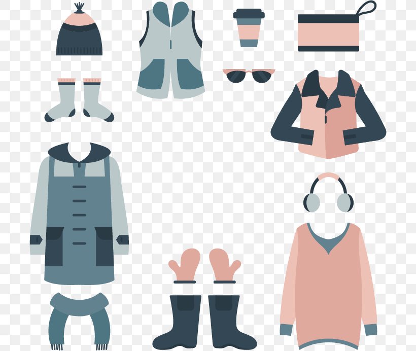 Clothing Winter Designer Illustration, PNG, 704x692px, Clothing, Boot, Cartoon, Designer, Joint Download Free