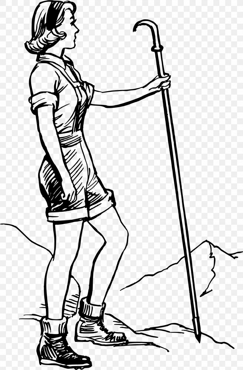 Hiking Drawing Woman Clip Art, PNG, 1572x2400px, Hiking, Alpenstock, Area, Arm, Art Download Free