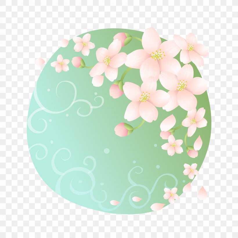 Vector Pink Cherry Material, PNG, 1667x1667px, Cherry Blossom, Blossom, Cherry, Floral Design, Flower Download Free