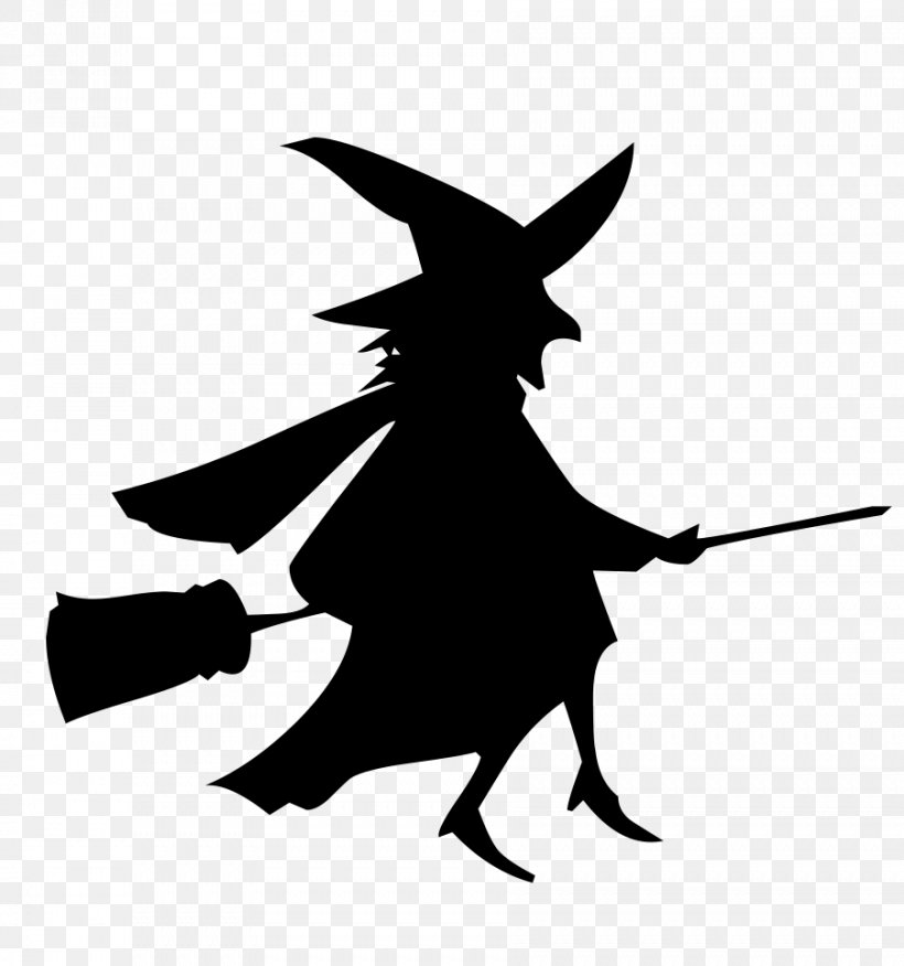 Broom Witchcraft Silhouette Boszorkxe1ny, PNG, 902x964px, Broom, Art, Black And White, Fictional Character, Halloween Download Free