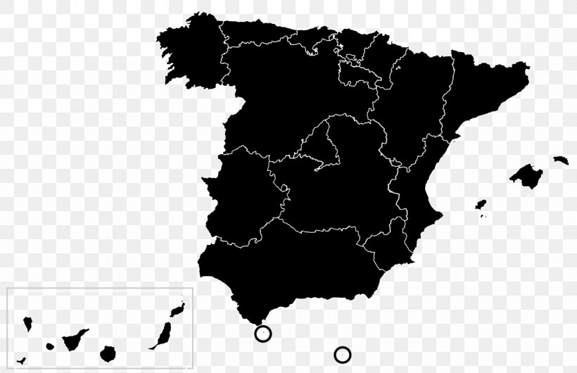 Flag Of Spain Map, PNG, 1280x828px, Spain, Black, Black And White, Can Stock Photo, Flag Of Spain Download Free