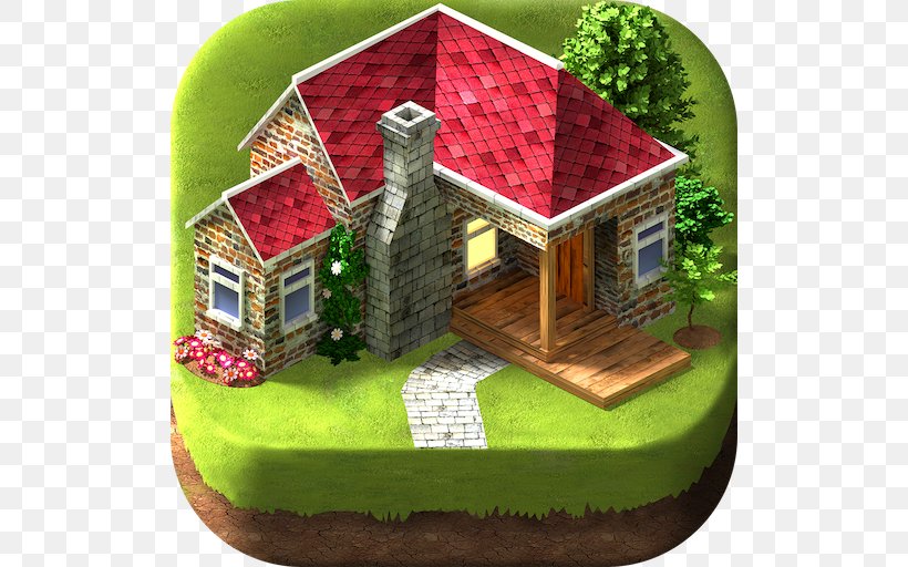 Paradise City: Island Sim, PNG, 512x512px, Paradise, Android, Citybuilding Game, Cottage, Grass Download Free