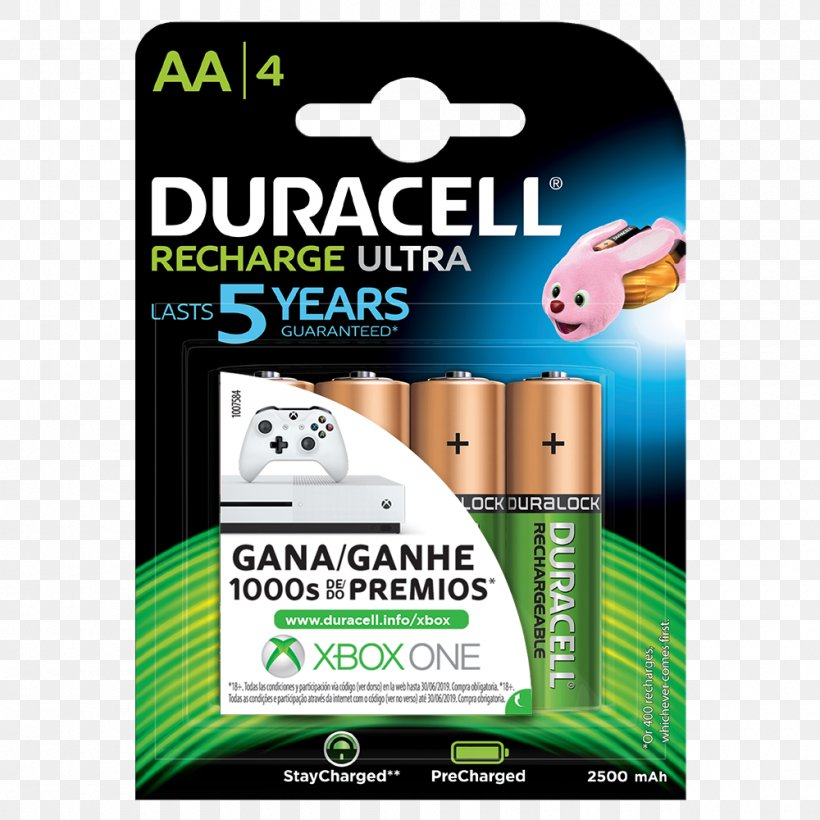 Battery Charger Nickel–metal Hydride Battery AA Battery Rechargeable Battery Duracell, PNG, 1000x1000px, Battery Charger, Aa Battery, Aaa Battery, Alkaline Battery, Ampere Hour Download Free