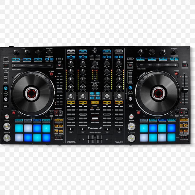 DJ Controller Pioneer DJ Disc Jockey Pioneer DDJ-RX Audio, PNG, 1200x1200px, Dj Controller, Audio, Audio Equipment, Audio Mixers, Audio Receiver Download Free