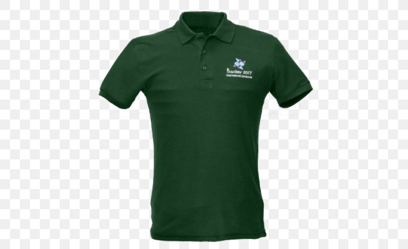 Polo Shirt T-shirt Tennis Polo Collar Sleeve, PNG, 500x500px, Polo Shirt, Active Shirt, Collar, Green, Jersey Download Free