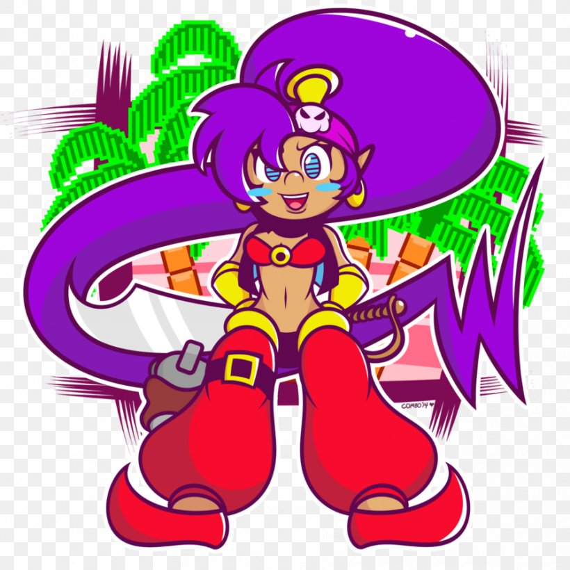 Shantae: Half-Genie Hero Shantae And The Pirate's Curse Indivisible Video Games Fan Art, PNG, 894x894px, Watercolor, Cartoon, Flower, Frame, Heart Download Free