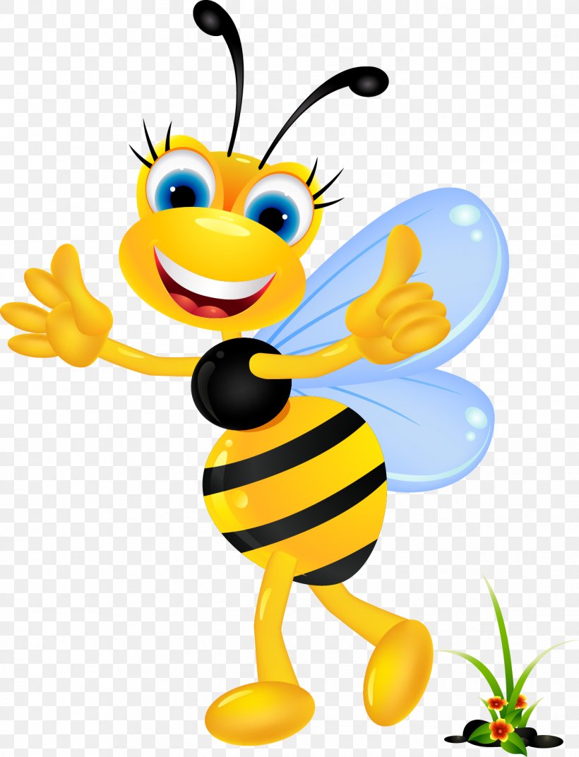 Bee Cartoon Clip Art, PNG, 1348x1763px, Bee, Art, Beehive, Bumblebee, Cartoon Download Free