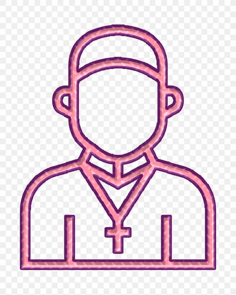 Priest Icon Jobs And Occupations Icon, PNG, 936x1168px, Priest Icon, Jobs And Occupations Icon, Line, Pink Download Free